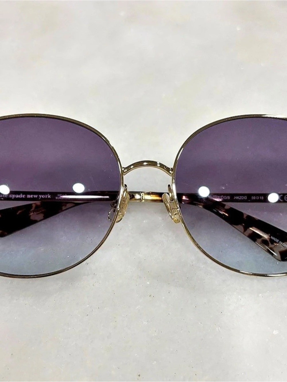 Kate Spade Byllee/G/S Oversized Sunglasses Purple & Gold